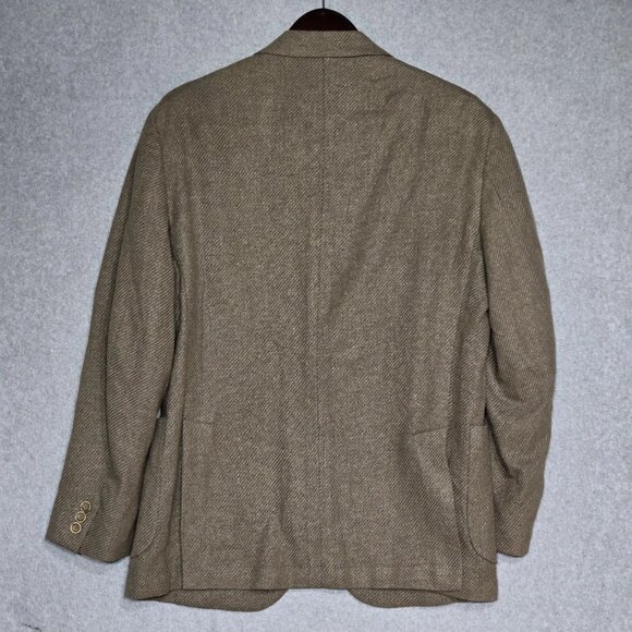 Ermenegildo Zegna Heritage Blazer Mens Size 40 Beige Single Breasted Two Button - Picture 7 of 16